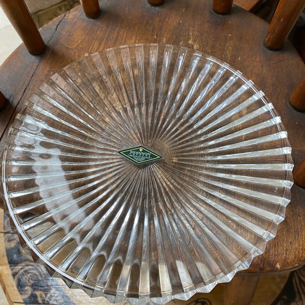Irish crystal desert plate SHANNON CRYSTAL